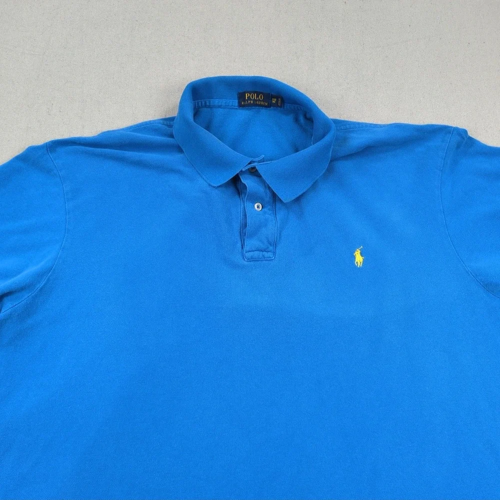 Polo Ralph Lauren Shirt Mens 3XLB Blue Polo Golf Casual Office Preppy